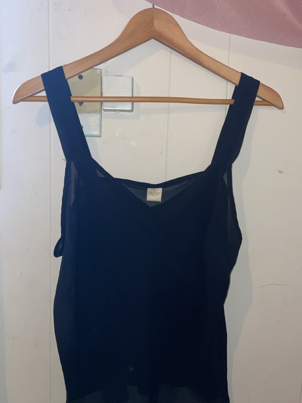 Women’s Black Sleeveless Chiffon Tank Dress